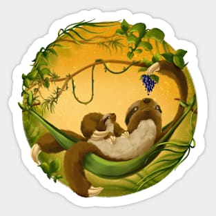 Sloth Mama & Baby Sticker